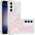 thumbnail image 1 of Slim Fit Phone Case for Samsung Galaxy S23 FE, Glitter Liquid Quicksand Effect Silicone Soft TPU Case with Camera Lens and Screen Protection Case for Galaxy S23 FE,LSWT Pink, 1 of 7