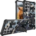 thumbnail image 1 of Slim Fit Phone Case for Samsung Galaxy S23 Ultra (Not fit S23),Army Camouflage Case with Military Grade Anti-Drop Protection and Built-in Kickstand Cover for Galaxy S23 Ultra,MC Navy Blue, 1 of 7
