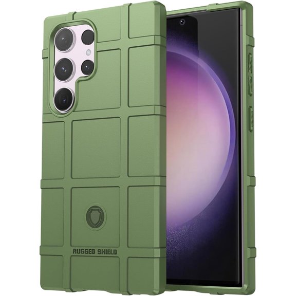 Slim Fit Phone Case for Samsung Galaxy S24 Ultra,Rugged Shield Outdoor Durable Case,Military Grade Anti-Dorp Protection and Camera Lens Protection Cover for Galaxy S24 Ultra,HD Green