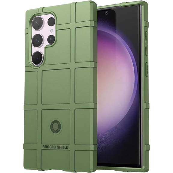 Slim Fit Phone Case for Samsung Galaxy S24 Ultra,Rugged Shield Outdoor Durable Case,Military Grade Anti-Drop Protection and Camera Lens Protection Cover for Galaxy S24 Ultra,HD Green