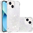thumbnail image 1 of Slim Fit Phone Case for iPhone 14 Plus (6.7 in.), Glitter Liquid Quicksand Effect Silicone Soft TPU Case with Camera Lens and Screen Protection for iPhone 14 Plus,LSWT Colorful, 1 of 7