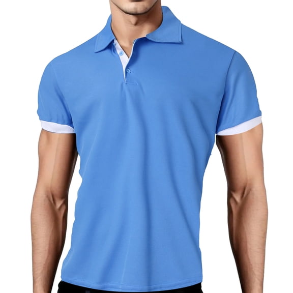 Slim Fit Polo Golf Polo Shirts for Men with Collar Moisture Wicking