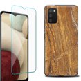 thumbnail image 1 of Slim-Fit Protective Fashion Phone Case (Black) for Samsung Galaxy A03s, with Tempered Glass Screen Protector, by OneToughShield ® - Marble / Earth, 1 of 4