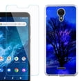 thumbnail image 1 of Slim-Fit Protective Phone Case compatible with Cricket Icon 2, with Tempered Glass Screen Protector, by OneToughShield ® - Night Tree, 1 of 2