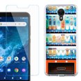 thumbnail image 1 of Slim-Fit Protective Phone Case compatible with Cricket Icon 2, with Tempered Glass Screen Protector, by OneToughShield ® - Vending Machine, 1 of 2