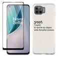 thumbnail image 1 of Slim-Fit Protective Phone Case compatible with Motorola Moto One 5G UW, with Tempered Glass Screen Protector, by OneToughShield ® - Dictionary/Yeet, 1 of 3