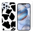thumbnail image 1 of Slim-Fit Protective Phone Case compatible with iPhone 12 Pro Max, with Tempered Glass Screen Protector, by OneToughShield ® - Cow Skin Design, 1 of 3