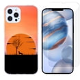 thumbnail image 1 of Slim-Fit Protective Phone Case compatible with iPhone 12 Pro Max, with Tempered Glass Screen Protector, by OneToughShield ® - Sunset Dachshund, 1 of 3