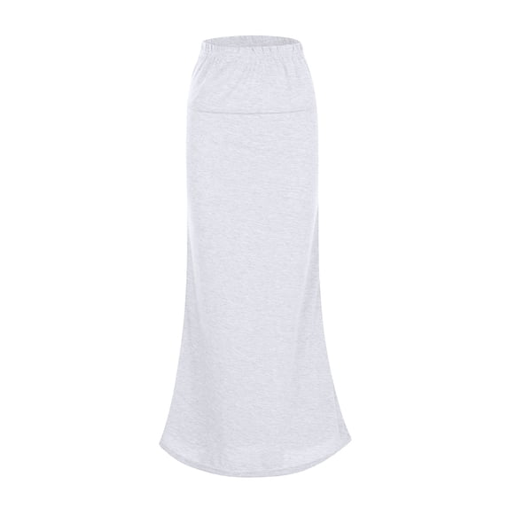 Slim Fit Ruched Pencil Skirts For Women High Waisted Elastic Band Bodycon Shirring Skirt With Plus Size Maxi Length