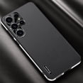 thumbnail image 1 of Slim Fit for Samsung Galaxy S24 Plus Case for Women Men, PU Leather Camera Lens Protection Luxury Plating Frame Support Wireless Charging Full Protective Phone Case for S24 Plus, Black, 1 of 5