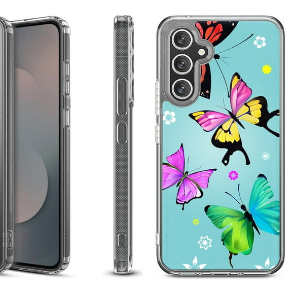Shockproof Protective Phone Case Cover for Samsung Galaxy S25 FE, by OneToughShield - Butterfly