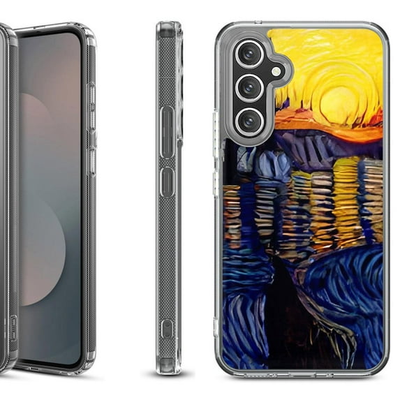 Shockproof Protective Phone Case Cover for Samsung Galaxy S25 FE, by OneToughShield - Sunset River