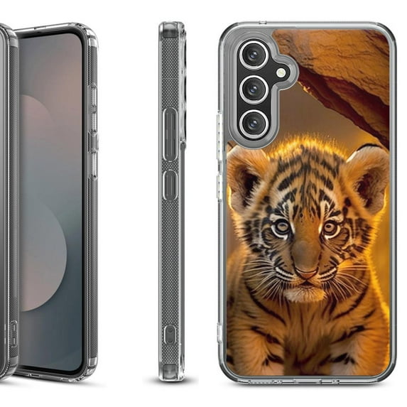 Shockproof Protective Phone Case Cover for Samsung Galaxy S25 FE, by OneToughShield - Tiger Cub