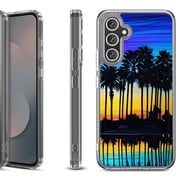 Shockproof Protective Phone Case Cover for Samsung Galaxy S25 FE, by OneToughShield - Palmtree