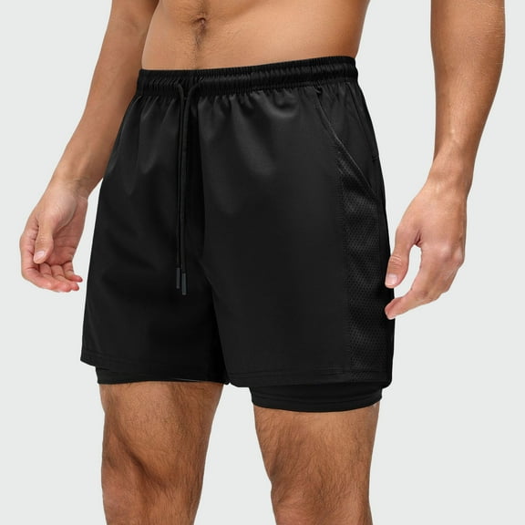 Slim Fit Shorts Men Mens Shorts Hiking Men's Shorts Clearance, Men Work Out Shorts Men's Sweat Shorts Gym Clothing Men Walking Shorts for Men, Black, L