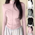 thumbnail image 1 of Slim Fit Sun Jackets for Women UPF 50+ UV Protection Full Zip Shirts Yoga Athletic Long Sleeve Track Jacket Grey, Size XL, 1 of 4