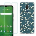 thumbnail image 1 of Slim-Fit TPU Fashion Phone Case for Cricket Icon 3, with Tempered Glass Screen Protector, by OneToughShield ® - Blossom Green, 1 of 2