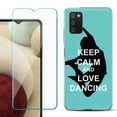 thumbnail image 1 of Slim-Fit TPU Fashion Phone Case for Samsung Galaxy A03s, with Tempered Glass Screen Protector, by OneToughShield ® - Keep Calm / Dancing, 1 of 4
