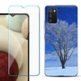 thumbnail image 1 of Slim-Fit TPU Fashion Phone Case for Samsung Galaxy A03s, with Tempered Glass Screen Protector, by OneToughShield ® - Snowing Tree, 1 of 4
