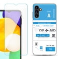 thumbnail image 1 of Slim-Fit TPU Fashion Phone Case for Samsung Galaxy A13 5G, with Tempered Glass Screen Protector, by OneToughShield ® - Boarding Pass, 1 of 3