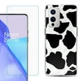 thumbnail image 1 of Slim-Fit TPU Phone Case Compatible with OnePlus 9 5G, with Tempered Glass Screen Protector, by OneToughShield ® - Cow Skin Design, 1 of 4