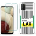 thumbnail image 1 of Slim-Fit TPU Phone Case Compatible with Samsung Galaxy A02s, with Tempered Glass Screen Protector, by OneToughShield ® - Airport Tag / Los Angeles, 1 of 3