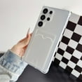 thumbnail image 1 of Slim Fit TPU Wallet Case Compatible with Samsung Galaxy A35, Luxury Clear Protective Drop Resistant with Plating Bumper Frame, Cute Credit Card Holder Pocket Case, for Galaxy A35, Clear, 1 of 8