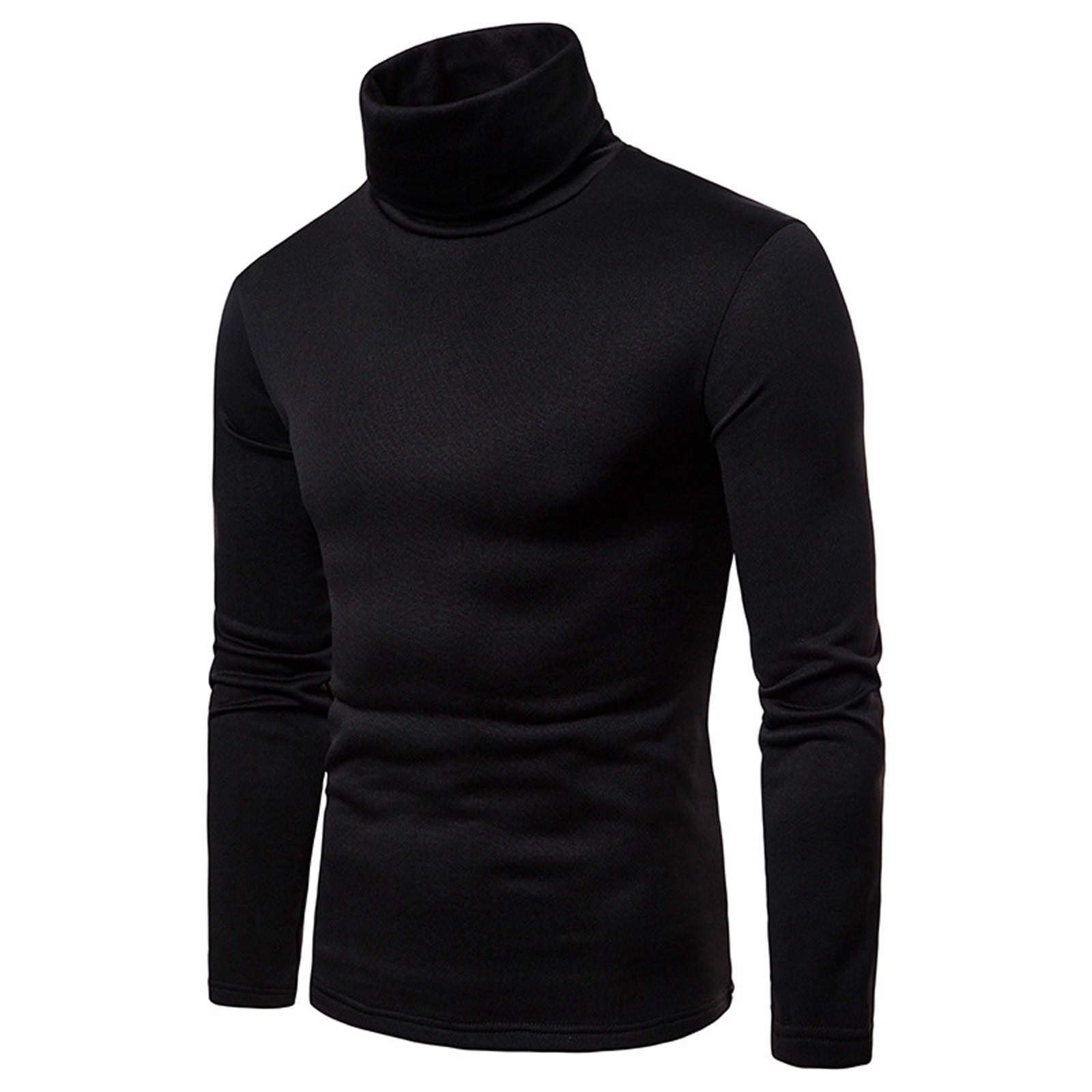 Slim Fit Turtleneck Sweater for Men Knit Thermal Turtle Neck