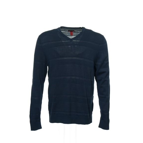 Slim Fit by Alfani Blue Heather V-Neck Sweater , Size 2XLarge