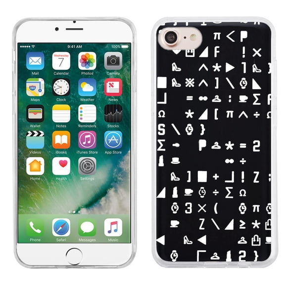 Slim-Fit case for Apple iPhone 8, OneToughShield ® TPU Gel Protector Phone Case - Daily Symbol