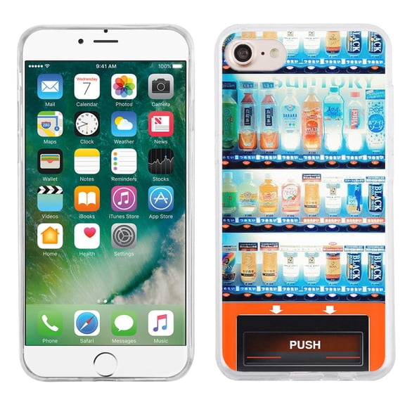 Slim-Fit case for Apple iPhone 8, OneToughShield TPU Gel Protector Phone Case - Vending Machine