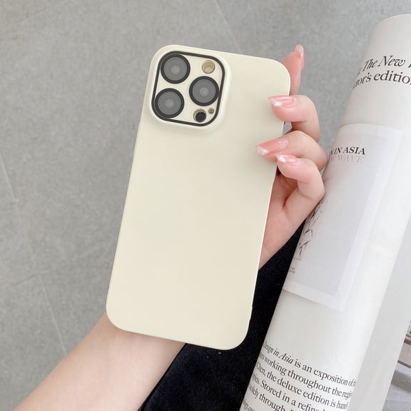 Slim Fit for iPhone 14 Pro Case, with Anti-Scratch Camera Lens Protector, Lightweight Matte Slim Hard PC Frosted Cover Shockproof Protective Phone Case for iPhone 14 Pro, White