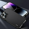 thumbnail image 1 of Slim Fit for iPhone 16 Pro Max Case for Women Men, PU Leather Camera Lens Protection Luxury Plating Frame Support Wireless Charging Full Protective Phone Case for iPhone 16 Pro Max, Black, 1 of 9