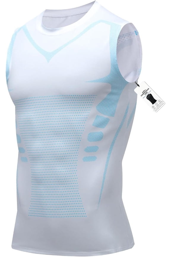 Slim Flex Compression Shirt, Men's Stretch Compression Tank Undershirt, Slim Fit Sleeveless Base Layer with Soft Breathable Fabric for Everyday Wear, Gym, Workout & Office