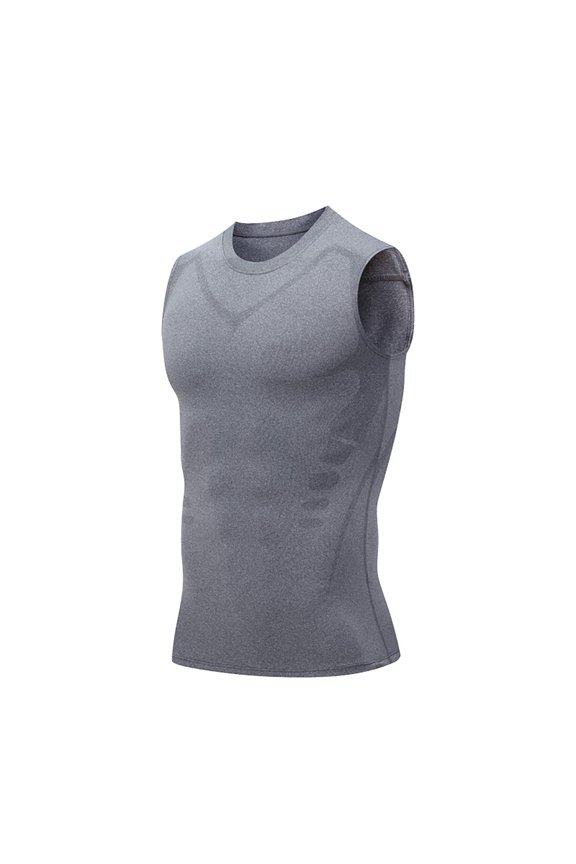 Slim Flex Sleeveless Compression Shirt for Men, Slim Fit Athletic Tank Top with Stretch Fabric for Gym, Running & Workout Training