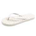 thumbnail image 1 of Slim Flip Flops for Women Beach Rubber Shower Shoes Basic Thong Sandals Bathroom Beach Pool Soft Slip-On Shoes White, Size 7, 1 of 5