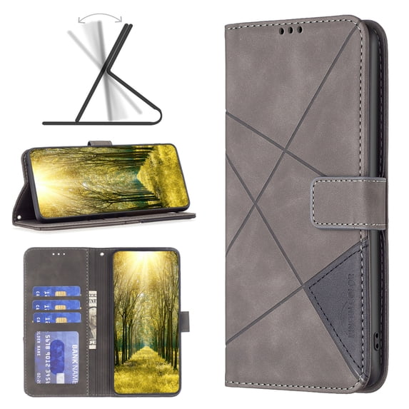 Slim Flip Wallet Case for Samsung Galaxy S20, Classic PU Leather Magnetic Folio Cover with Card Holder Kickstand TPU Shockproof Durable Protective Phone Case for Samsung Galaxy S20, Gray