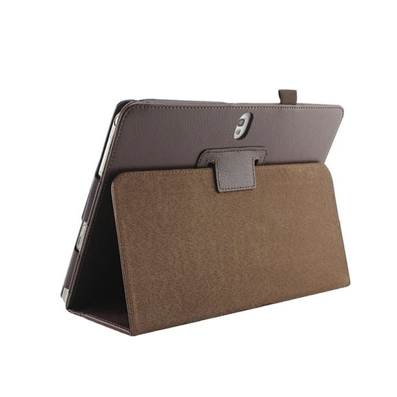 Slim Folding Pattern Leather Protective Case Stand Cover for Tab S 10.5 Inch Tablet (Brown)