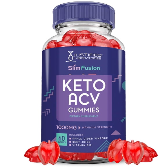 Slim Fusion Keto ACV Gummies 1000MG Dietary Supplement 60 Gummys