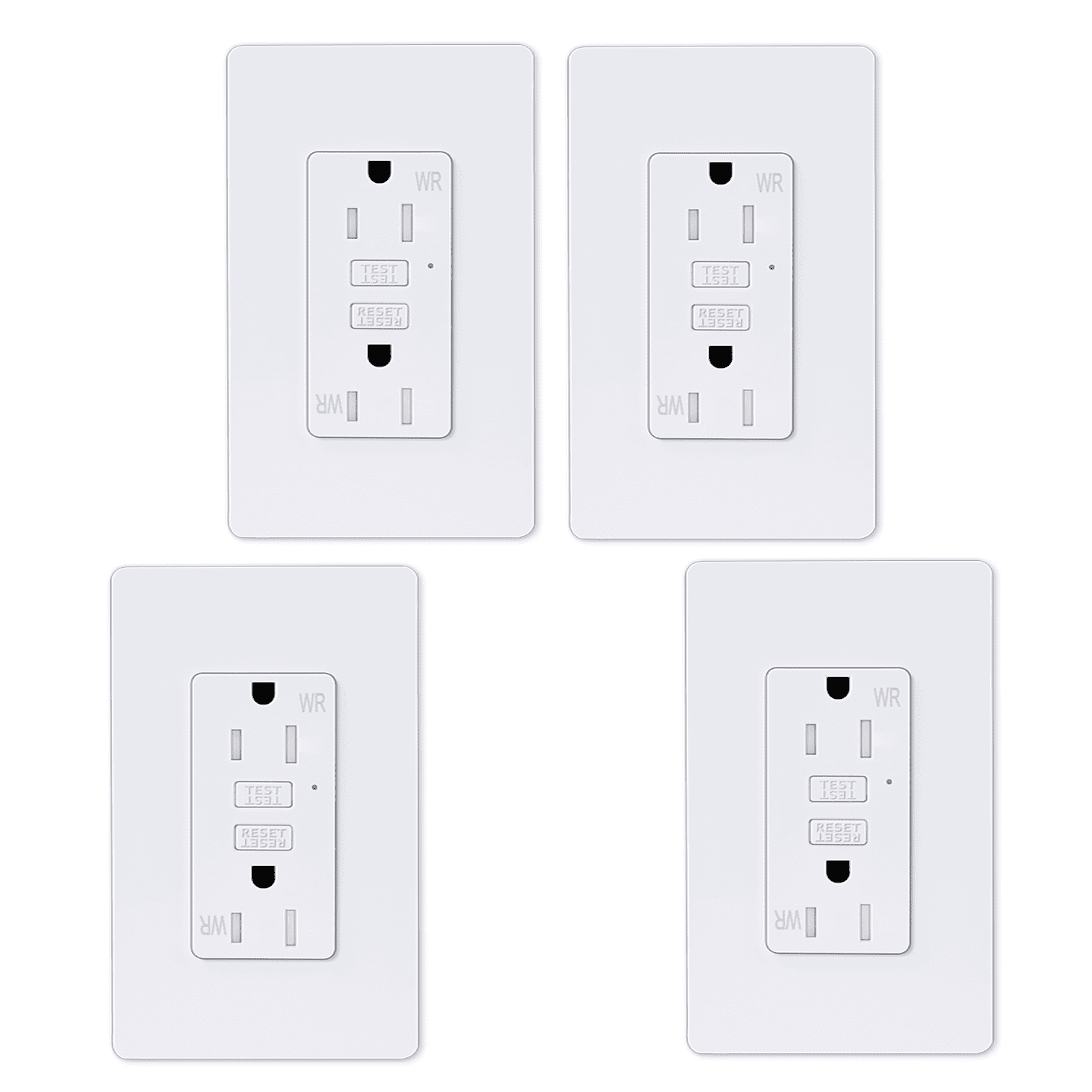 Slim GFCI Outlet 15 Amp,Thin GFI Electrical Outlet,Slim Ground Fault