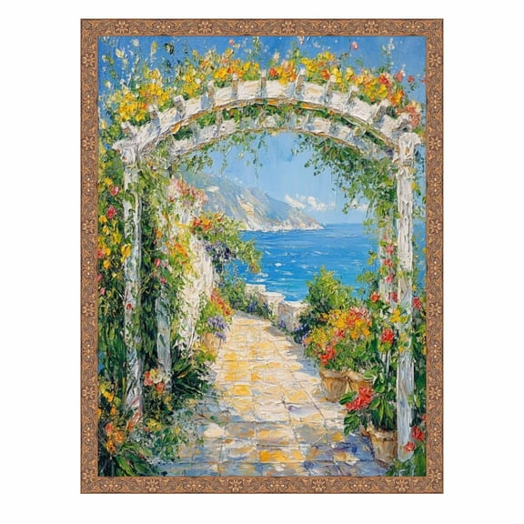 Slim Gold Leaf Floral Star Picture Frame 30x40 frame