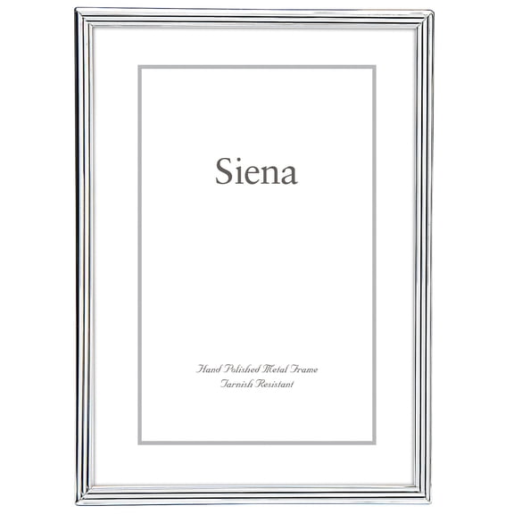 Slim Grooved Frame Silver 4x6