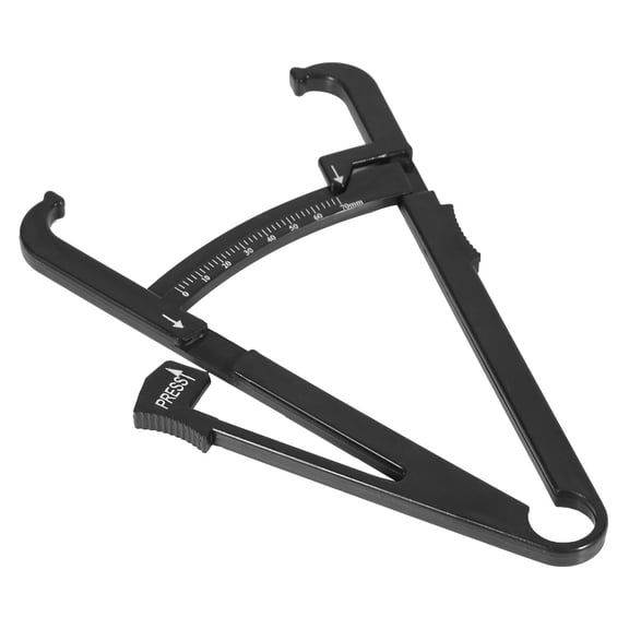 Slim Guide Body Fat Caliper Skin Fold Measurement Scale Weight Loss Tester Dual Unit 6.5 x 4.3 inches / 16.5 x 11 cm Black