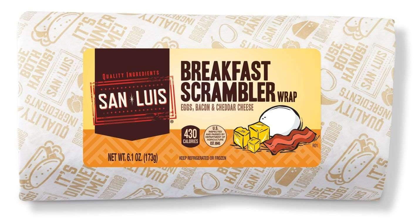 Slim Hot Breakfast Burrito Egg Bacon Cheese 6.1 oz (Pack of 12)