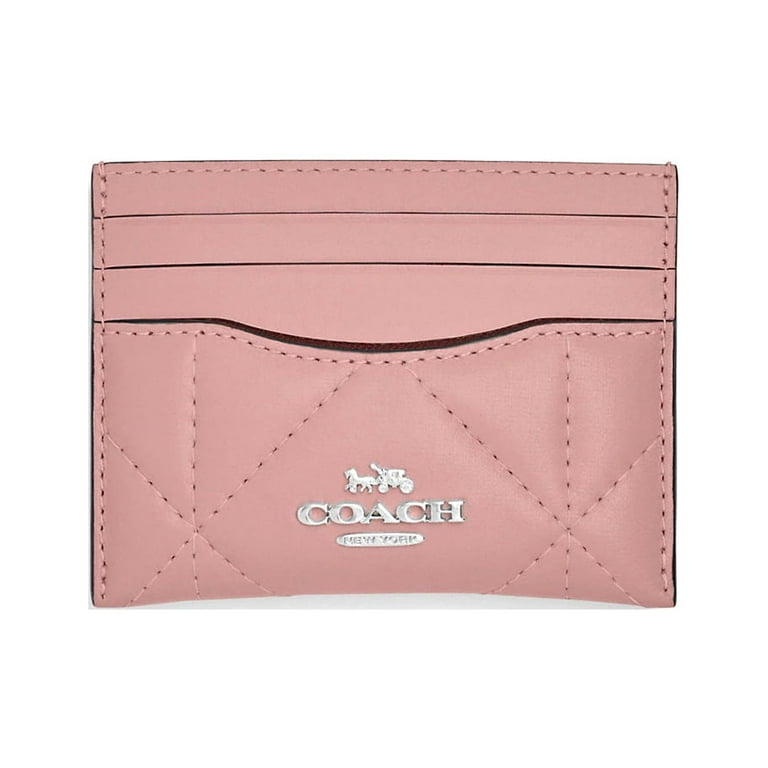 Slim Id Card Case With Puffy Diamond Quilting Light Pink Walmart