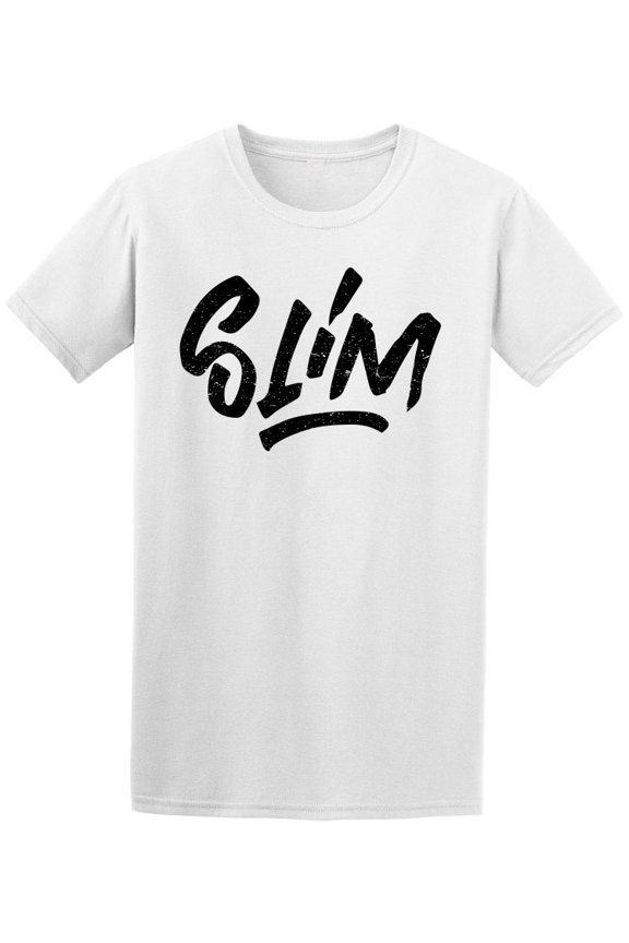 Slim Ink Calligraphy T-Shirt Men -Image by Shutterstock, Male Medium