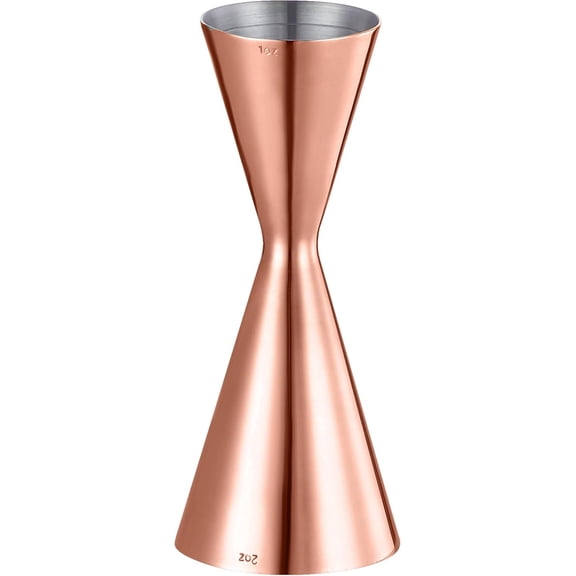 Slim Jigger for Bartending 8 Measurements Inside Cocktail Jigger 2 OZ 1 OZ Professional Duty Double Premium Food Grade Stainless Steel Bar Jigger Bartender Tool Accessories(Copper)