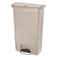 thumbnail image 1 of Slim Jim 18-Gallon Front Step Style Resin Step-On Container - Beige, 1 of 19
