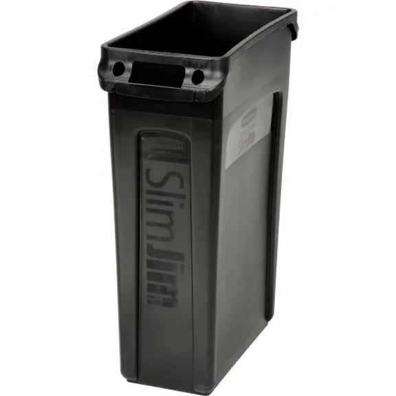 Slim Jim 3540 23 Gallon Durable Plastic Recycling Container, Black
