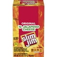 thumbnail image 1 of Slim Jim Beef 'N IRF13 Jalapeno Cheese Smoked Meat Sticks, Original Flavor, 7g Protein Per Serving, 1.15 oz. (14 Count), 1 of 3